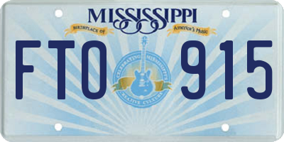 MS license plate FTO915