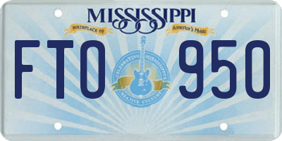 MS license plate FTO950