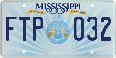 MS license plate FTP032