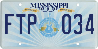 MS license plate FTP034