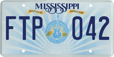 MS license plate FTP042