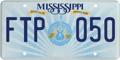 MS license plate FTP050