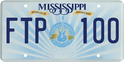MS license plate FTP100