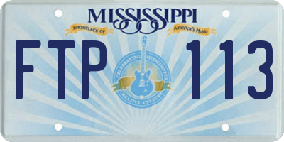 MS license plate FTP113