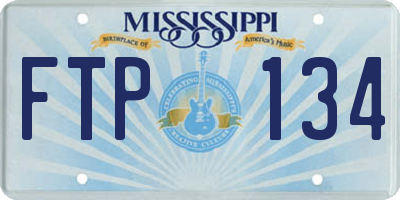 MS license plate FTP134