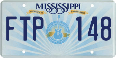 MS license plate FTP148