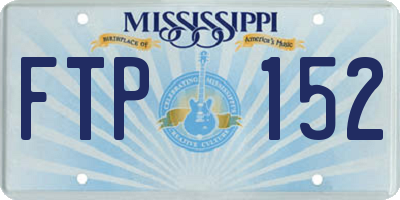 MS license plate FTP152