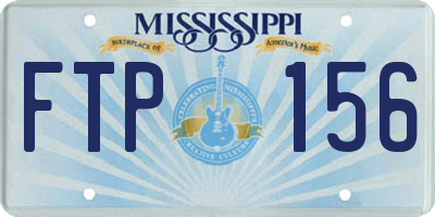 MS license plate FTP156