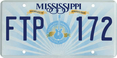 MS license plate FTP172