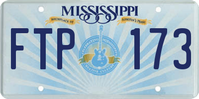 MS license plate FTP173