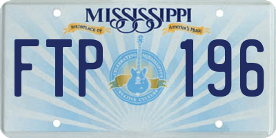 MS license plate FTP196