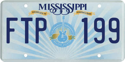 MS license plate FTP199