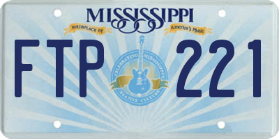 MS license plate FTP221