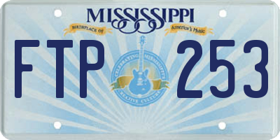 MS license plate FTP253
