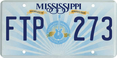 MS license plate FTP273