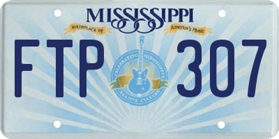MS license plate FTP307