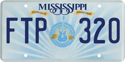MS license plate FTP320