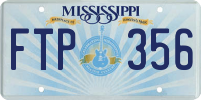 MS license plate FTP356