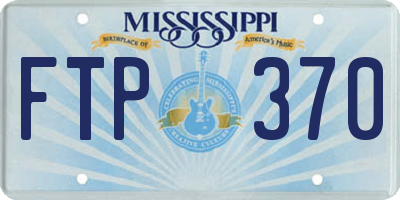 MS license plate FTP370