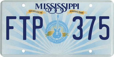 MS license plate FTP375