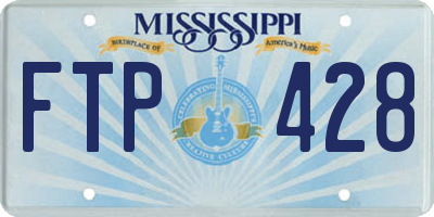 MS license plate FTP428
