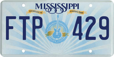 MS license plate FTP429