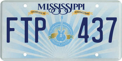 MS license plate FTP437