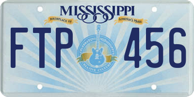 MS license plate FTP456