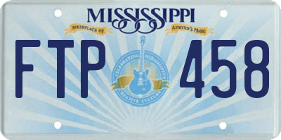 MS license plate FTP458