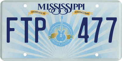 MS license plate FTP477