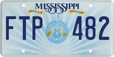 MS license plate FTP482
