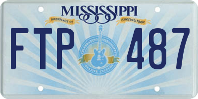 MS license plate FTP487
