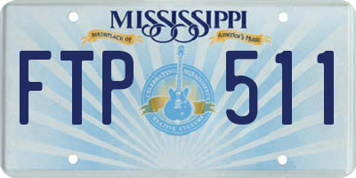 MS license plate FTP511