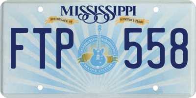 MS license plate FTP558