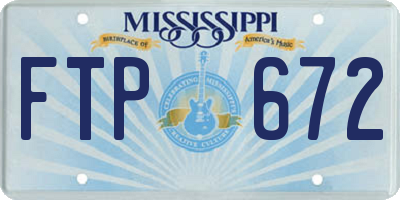 MS license plate FTP672