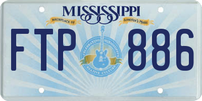 MS license plate FTP886