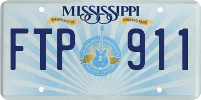 MS license plate FTP911