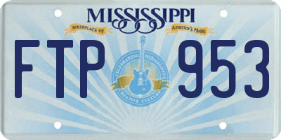 MS license plate FTP953