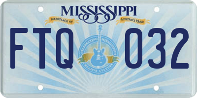 MS license plate FTQ032