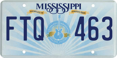 MS license plate FTQ463