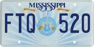 MS license plate FTQ520