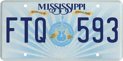 MS license plate FTQ593