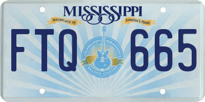 MS license plate FTQ665