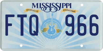 MS license plate FTQ966