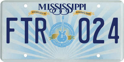 MS license plate FTR024