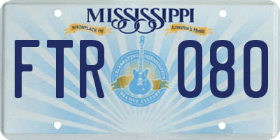MS license plate FTR080