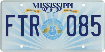 MS license plate FTR085