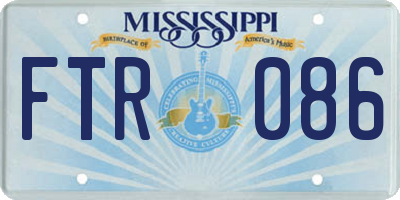 MS license plate FTR086