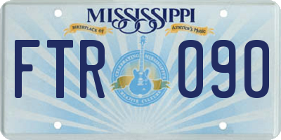 MS license plate FTR090