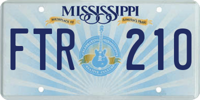 MS license plate FTR210